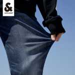 잭 존스 가을과 여름 청바지 남성 슬림 작은 다리 바지 고 신축성 바지 워시 캐주얼 블루 바지 남성용의 그림