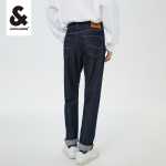 잭 존스 가을 새로운 남성 청바지 캐주얼 편안한 스트레이트 블루 데님 긴 바지 남자의 그림