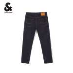 잭 존스 가을 새로운 남성 청바지 캐주얼 편안한 스트레이트 블루 데님 긴 바지 남자의 그림