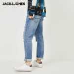 잭존스 잭존스 봄 가을 패션 남성 트렌드 다용도 구멍 한국 잘생긴 청바지 220232514의 그림