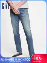 갭 남성용 오래된 워시 탄성 슬림 청바지 604077 봄과 여름 새로운 남성 패션 바지의 그림