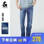 잭 존스 청바지 남성 스트레이트 스트레치 워싱 잘 생긴 블루 팬츠 트렌드 봄 섹션 남성 팬츠 라지 사이즈의 그림