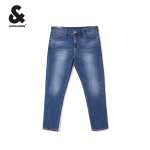 잭 존스 청바지 남성 스트레이트 스트레치 워싱 잘 생긴 블루 팬츠 트렌드 봄 섹션 남성 팬츠 라지 사이즈의 그림