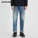 잭존스 잭존스 봄 남성 트렌디 루즈 캐주얼 편안한 워터 스트레이트 워시 청바지 221132087의 그림