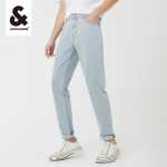 잭 존스 여름 밝은 색상의 청바지 남성 아이스 산소 바 슬림 스트레치 작은 다리 남성 바지 시원한 느낌 바지 남성 의류의 그림