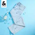 잭 존스 여름 밝은 색상의 청바지 남성 아이스 산소 바 슬림 스트레치 작은 다리 남성 바지 시원한 느낌 바지 남성 의류의 그림