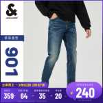 잭 존스 청바지 남성 신축성 슬림 작은 발 남성 바지 가을 새로운 바지 남성 트렌드 남성 바지의 그림