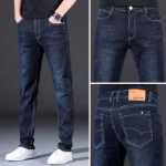 가을과 겨울 패딩 청바지 남성용 느슨한 스트레이트 봄과 가을 다용도 작업용 남성용 작업 바지 저렴한 스트레치 바지의 그림