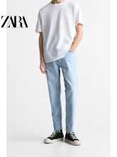 ZARA 여름 신상 남성용 수축 슬림핏 청바지 4060411 436의 그림
