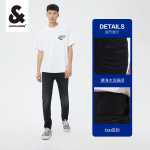 잭 존스 봄 남성 청바지 블랙 심플 데일리 쿨 느낌 편안한 스트레치 슬림 스트레이트 나인 팬츠의 그림