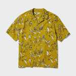 유니클로 남성 모달 코튼 혼방 오픈칼라 셔츠 반팔 하와이 비치 셔츠 씬 재킷 458355의 그림