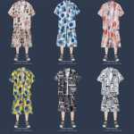 여름 비치 정장 남성 반팔 꽃 셔츠 캐주얼 스포츠 하와이 커플 해변 반바지 휴가 투피스 세트의 그림