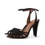 하이힐 샌들 여성 2019 뉴 잉글랜드 스웨이드 화이트 칼라 패션 편안한 여성용 가죽 포멀 라이스 슈즈의 그림