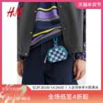 남성 캐주얼 패션 체크 무늬 도난 방지 허리 가방의 그림