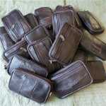 소가죽 휴대폰 가방의 그림