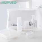 무무소/히비스커스 라이프 실리콘 코스메틱 바디 로션 여행용 디스펜서 병 7피스 클렌징 세트의 그림