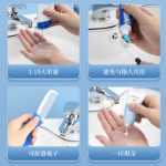 여행용 세면 도구 세트 샴푸 샤워 젤 전체 세트 세면 도구 컨디셔너 샘플 여행용 휴대용 팩 작은 병의 그림