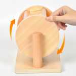 몬테소리 조기 교육 아기 교구 아기 나무 회전 몬테소리 레인보우 텍스타일 드럼 5 개월 이상 장난감의 그림