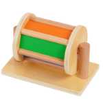 몬테소리 조기 교육 아기 교구 아기 나무 회전 몬테소리 레인보우 텍스타일 드럼 5 개월 이상 장난감의 그림