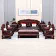 인도네시아 검은 사워 가지 나무 넓은 잎 회양목 중국 고전 고급 동양 마호가니 소파 마호가니 가구 거실 풀 세트의 그림