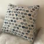 침대 머리 쿠션 소파 베개 사무실 코튼 캔버스 요추 등받이 침대 오래된 거친 천 삼각형 쿠션 허리 베개의 그림