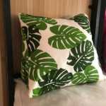 침대 머리 쿠션 소파 베개 사무실 코튼 캔버스 요추 등받이 침대 오래된 거친 천 삼각형 쿠션 허리 베개의 그림