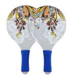 크리켓 라켓 원목 셔틀콕 라켓 한 쌍 7가지 색상 피닉스 스타일 공 12개 보내기의 그림