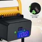 다기능 LED 강한 빛 충전식 투광 조명 실외 비상 조명 건설 현장 정전 조명 캠핑 휴대용 가정용 조명의 그림