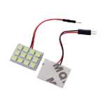 자동차 LED 독서 조명 실내 조명 실내 이중 뾰족한 머리 후면 구획 조명 실내 전구 LED 개조의 그림