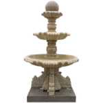 돌 분수 대형 유럽 야외 안뜰 흐르는 물 풍수 공 대리석 물 그릇 풍경 빌라 물 특징 장식품의 그림