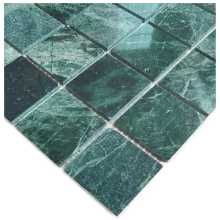 짙은 녹색 큰 꽃 녹색 대리석 세라믹 모자이크 타일 자연석 물고기 연못 빌라 정원 조경 수영장의 그림