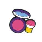 꽃 버클 PVC 신발의 그림