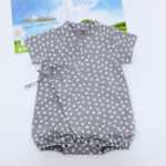 일본 새 아기 원피스 봄과 여름 반팔 아기 옷 신생아 아기 랩 반팔 아기 옷의 그림