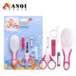 아기 손톱깎이 아기 헤어 브러쉬 육아 세트 아기 네일 케어 5피스 수유 빗의 그림