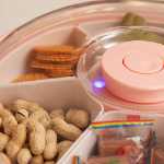 뚜껑이있는 전기 자동 식품 실제 과일 상자 밀봉 된 신선한 방진 사탕 상자 새 둥지 건조 식품 보관 (대형)의 그림