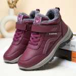 여성용 코튼 신발 겨울 따뜻한 캐주얼 신발 패딩 두꺼운 코튼 부츠 여성용 신발 신세대 도매 스노우 부츠의 그림