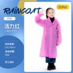 아동용 일회용 매킨토시 야외 하이킹 래프팅 등산 놀이터 물 프로젝트 일회용 우비 판초의 그림