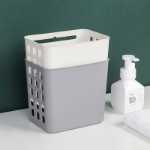 벽걸이 형 중공 보관 바구니 세탁 용품 분류 보관 바구니 가정용 욕실 잡화 보관 걸이 세탁 바구니의 그림