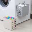 벽걸이 형 중공 보관 바구니 세탁 용품 분류 보관 바구니 가정용 욕실 잡화 보관 걸이 세탁 바구니의 그림