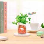 음이온 수경 재배 화분을 소중히 여기는 DIY 식물 크리에이티브 사무실 데스크탑 마이크로 조경 선물 화분 잔디 인형의 그림