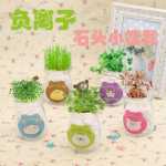 음이온 수경 재배 화분을 소중히 여기는 DIY 식물 크리에이티브 사무실 데스크탑 마이크로 조경 선물 화분 잔디 인형의 그림