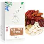 건강 백 차 인삼 다섯 가지 보물 차 삼각 티백 허브 차 남성 신장 차 팥 보리 찻잎 티백의 그림