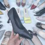 얕은 입 하이힐 2023 섹시한 유럽과 미국 바람은 높은 다리 고급 전문 여성 하이힐 섹시 하이힐을 보여줍니다.의 그림