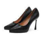 1166-6 뾰족한 하이힐 하이힐 여성 패션 감각 체크 무늬 슈퍼 하이힐 여성 방수 플랫폼 싱글 슈즈 여성의 그림