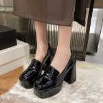 2022 봄과 가을 새로운 두꺼운 굽 방수 플랫폼 하이힐 싱글 슈즈 여성 통근 감각 메리 제인 신발 여성 하이힐의 그림