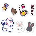 만화 스티커를 입고 낙서 모두 주문 가방 별 스티커 수하물 문구 모든 종류의 만화 스티커 인쇄의 그림