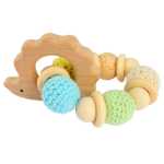 아기 젖꼭지 팔찌 너도밤나무 실리콘 구슬 젖꼭지 아기 딸랑이 유모차 액세서리 장난감 아기 제품의 그림