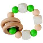 아기 젖꼭지 팔찌 너도밤나무 실리콘 구슬 젖꼭지 아기 딸랑이 유모차 액세서리 장난감 아기 제품의 그림