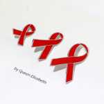 빨간 리본 핀 HIV 예방 원조 인식 로고 121 공공 복지 활동 빨간색 배지 사용자 정의 가능한 도매의 그림