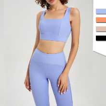 크로스 바디 요가 의류 정장 여성 누드 피트니스 의류 정장 여성 운동 의류 정장의 그림